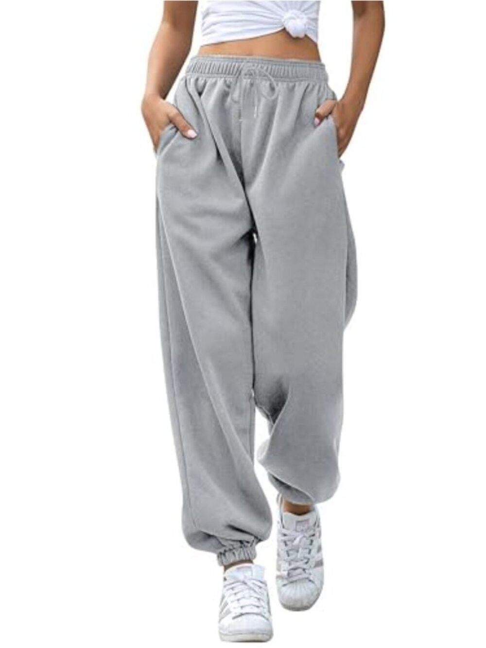 Baggy High Waisted Joggers Sweatpants with Pockets Casual Athletic Track Pants